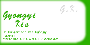 gyongyi kis business card