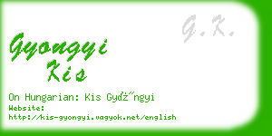 gyongyi kis business card